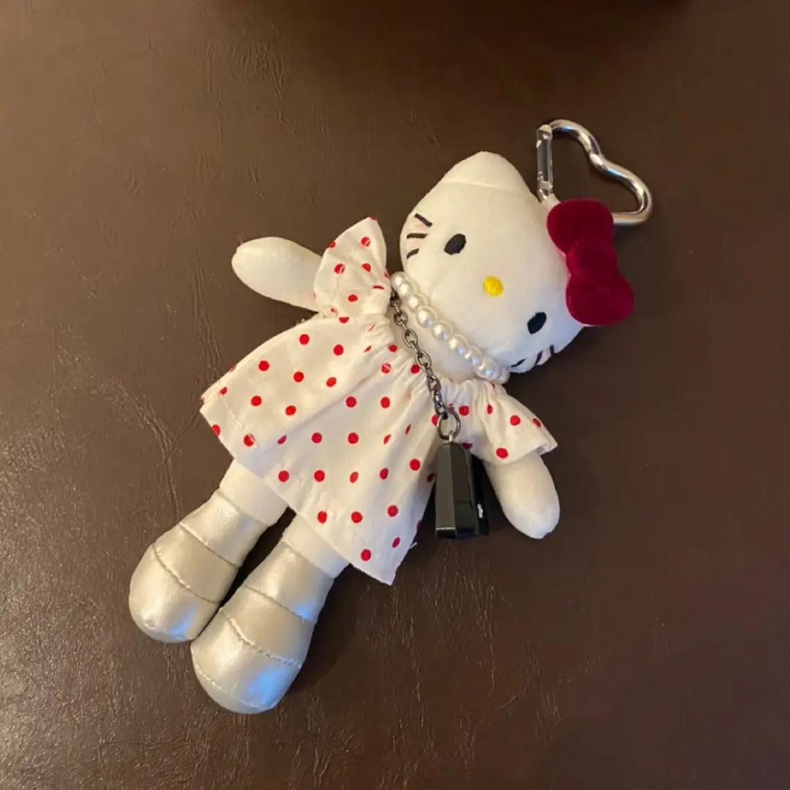 New Cartoon Long Legs Hello Kitty Keychain Plush Doll Pendant Bag Hanging Decoration Fluffy Stuffed Toy Keyring Gift