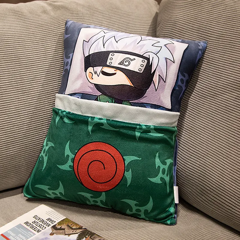 Kakashi Naruto plush Doll Toy Q Version Cartoon Cute Naruto Anime Soft Pillow Can Be Lifted Sofa Bed by The Doll Peripheral