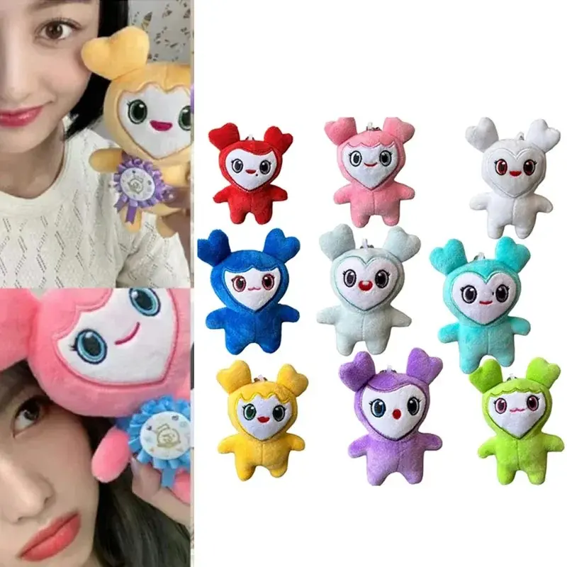 Korean Super Star Twice Momo Plush Toys Kpop Keychain Stuffed Toys Character Nayeon Sana Jungyeon Lovely Doll For Fan Small Gift