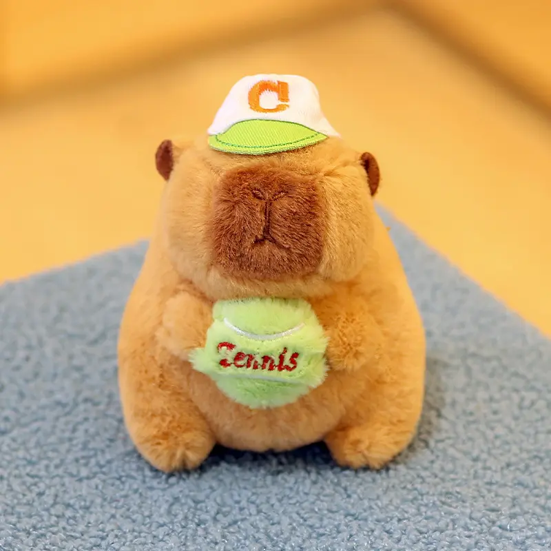 Cute Capybara Pendant Keychain Pufferfish Plush Toy Soft Doll Gifts Carry-on Bag Kawaii Pendant Creatuve Fluffty Animal Kid Gift