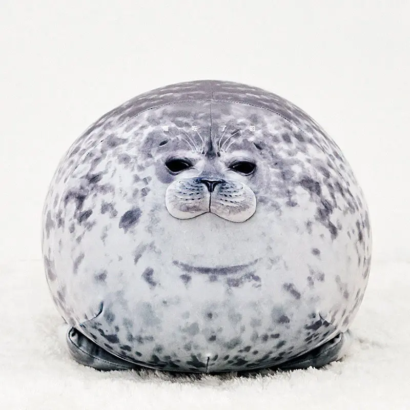 Plush Fat Seals Stuffed Toys Cute Cartoon Sea Animal Soft Big Hugging Pillow Baby Sleeping Pillow Cute Throw Pillow Gift For Kid