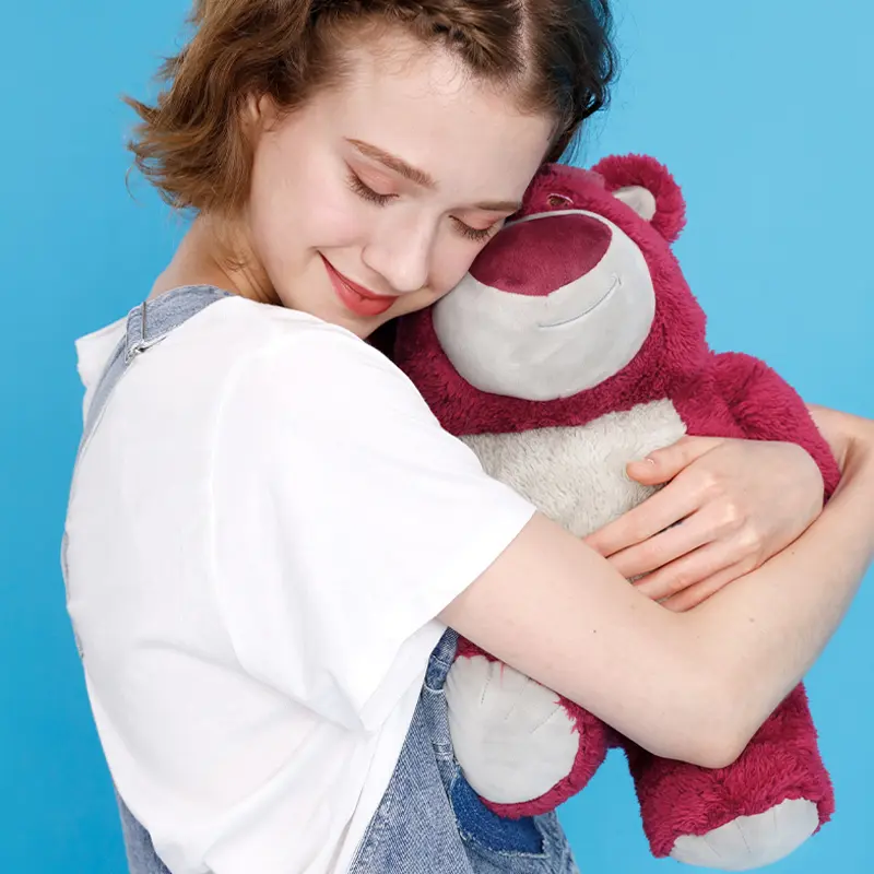 Disney Toy Story 3 Lotso Kawaii Strawberry Bear Stuffed Toys Cartoon&Cute The Bear Plush Dolls Birthday Gift For Kids Girlfriend