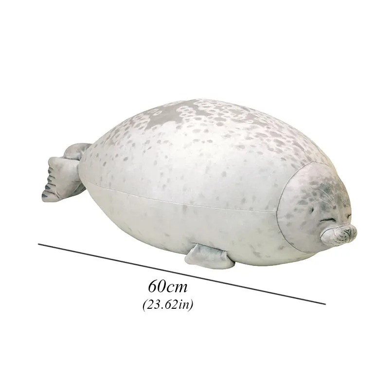 Plush Fat Seals Stuffed Toys Cute Cartoon Sea Animal Soft Big Hugging Pillow Baby Sleeping Pillow Cute Throw Pillow Gift For Kid