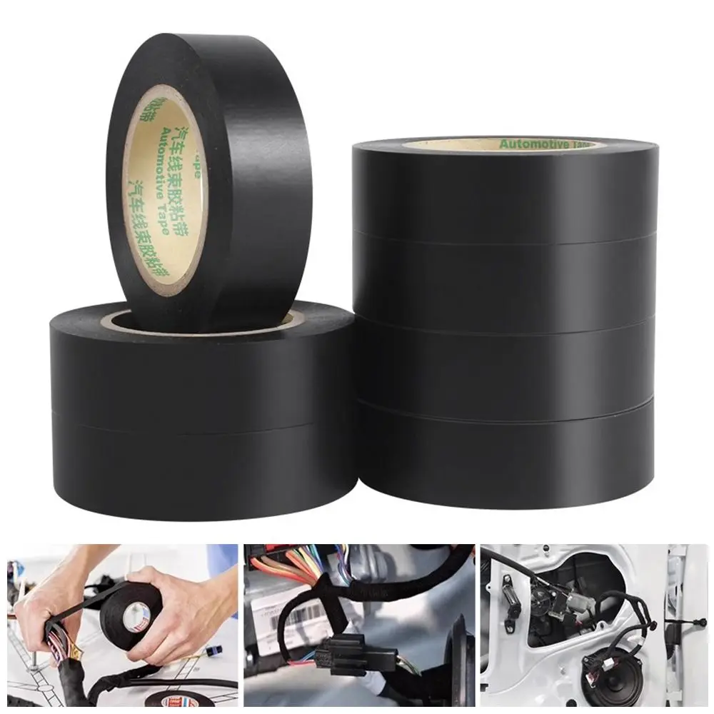 New Black Electrical Tape Waterproof PVC Electrical Insulation Tape Self-adhesive Flame Retardant Tape