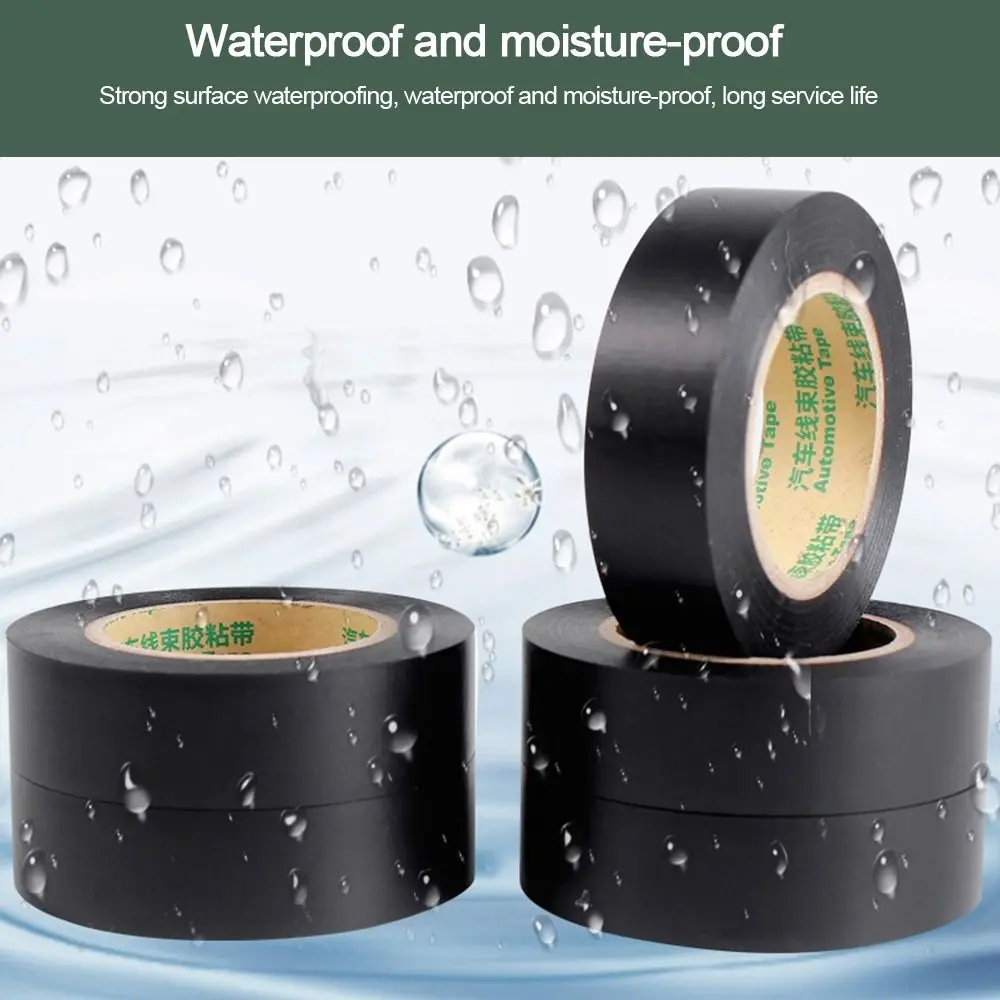 New Black Electrical Tape Waterproof PVC Electrical Insulation Tape Self-adhesive Flame Retardant Tape