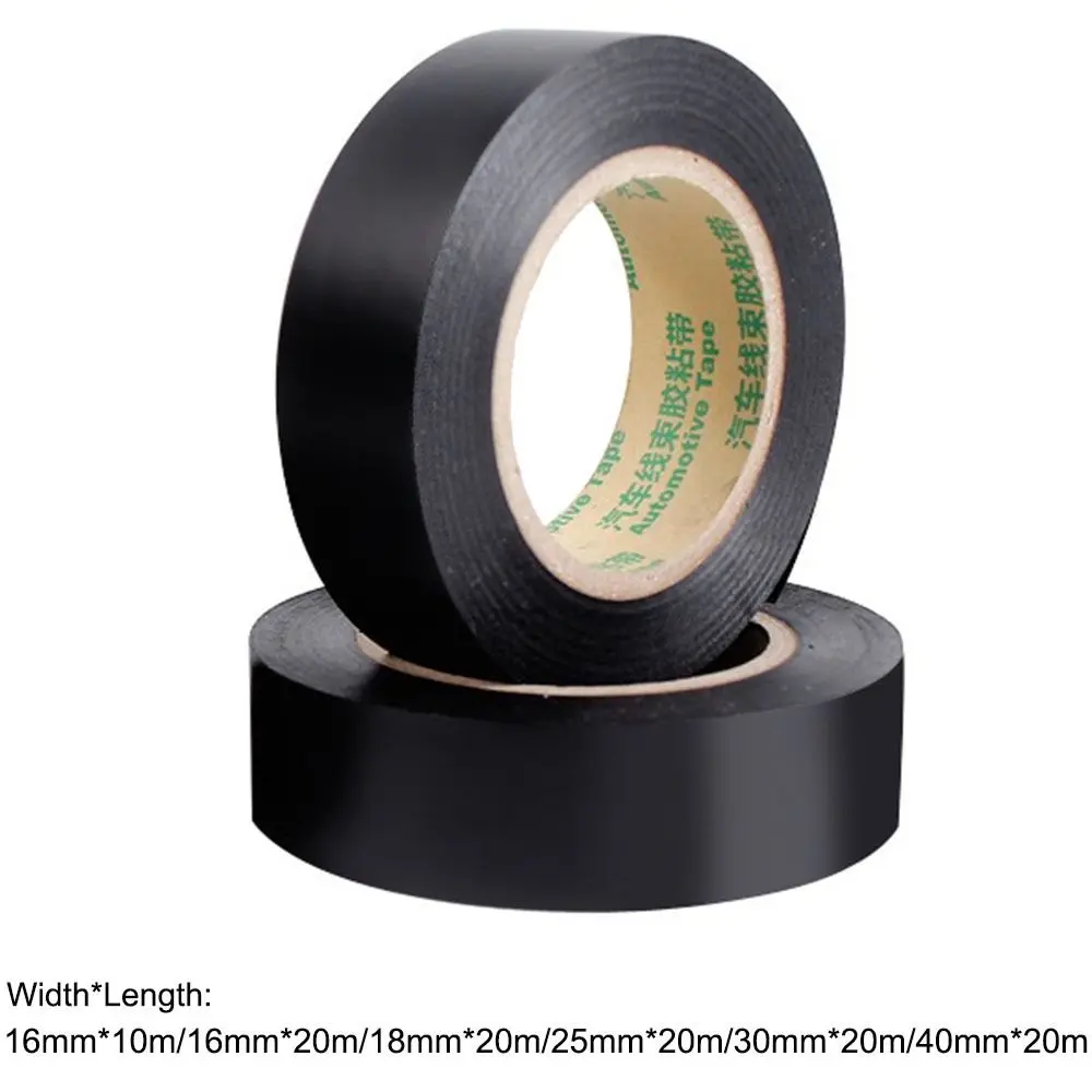 New Black Electrical Tape Waterproof PVC Electrical Insulation Tape Self-adhesive Flame Retardant Tape