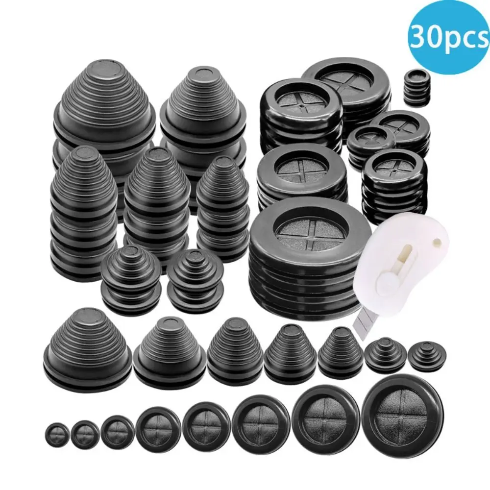 Tower Closed Rubber Grommet Round Easy To Use Firewall Solid Closed Hole Plug Kit Double Sided Rubber Hole Plugs