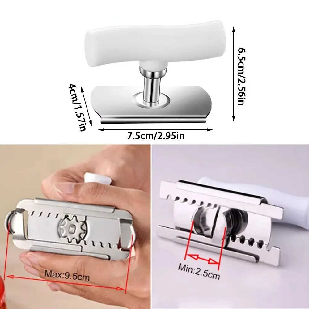 Portable Stainless Steel Bottle Cap Opener Labor-saving Non-Slip Bottle Cap Twister Adjustable Can Opener Kitchen Gadget