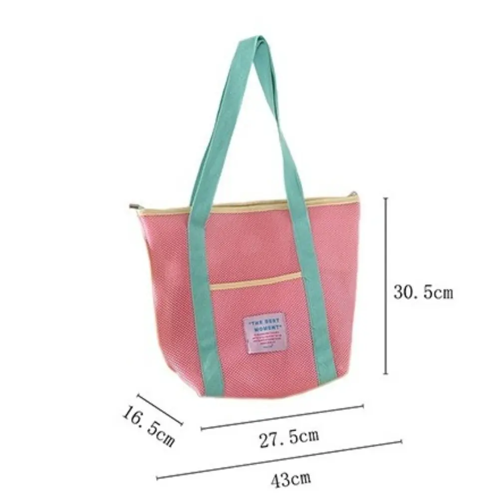 New Mesh Shoulder Bag Multifunctional Large Capacity Beach Bags Foldable Waterproof Makeup Storage Bag