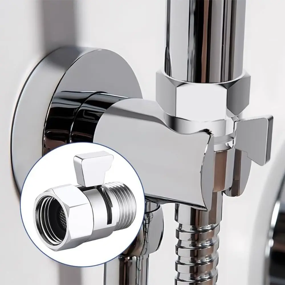 New Brass Shower Flow Control Valve Female Male G1/2 Shower Head Shut Off Valve Quick-opening Water Shut-Off Bidet Sprayer