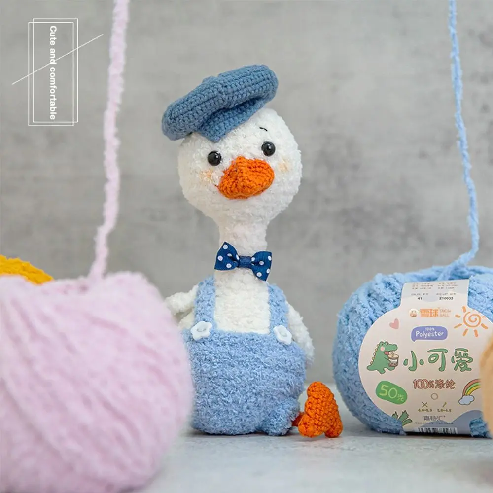 50g/Roll Short Plush Yarn 75M Length 100% Polyester Hand Woven Yarn Velvet Feel Hand Craft Crochet Velvet Yarn Hand Woven Doll
