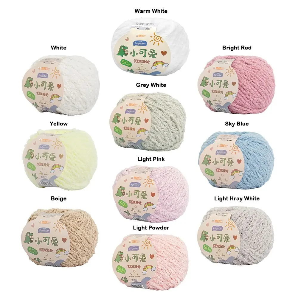 50g/Roll Short Plush Yarn 75M Length 100% Polyester Hand Woven Yarn Velvet Feel Hand Craft Crochet Velvet Yarn Hand Woven Doll