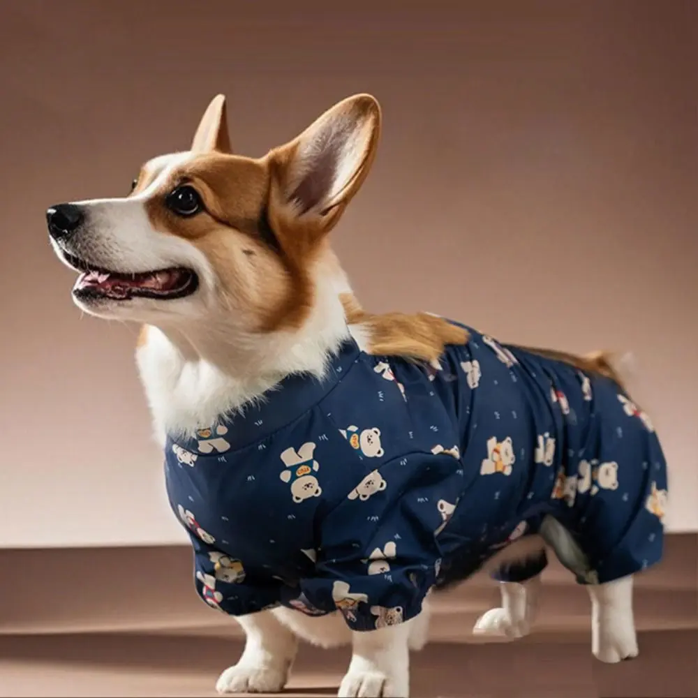 Waterproof Pet Strolling Going Out Pants Dust-proof Cartoon Dog Leggings M~3XL Insect Prevention Pet Clothes Spring Summer