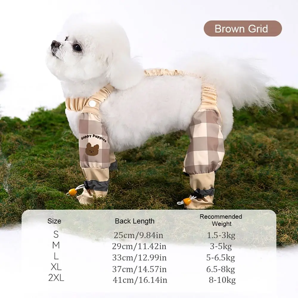 Reflective Stripe Pet Strolling Going Out Pants Full Leg Protection Adjustable Dog Four-Legged Pants Anti-Slip Dust-proof