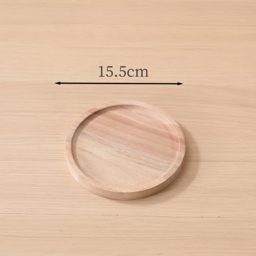 Creative Gifts Wooden Tea Tray Japanese-Style Bread Dessert Snack Plate Steak Simple Dried Fruit Plate Hotel