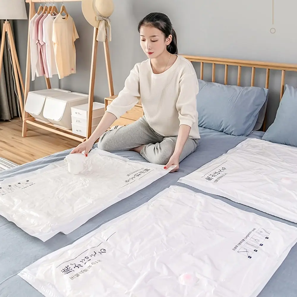 Reusable Vacuum Compression Bag Household Clothes Organizer Clothing Dustproof Cover Thickened Large Capacity