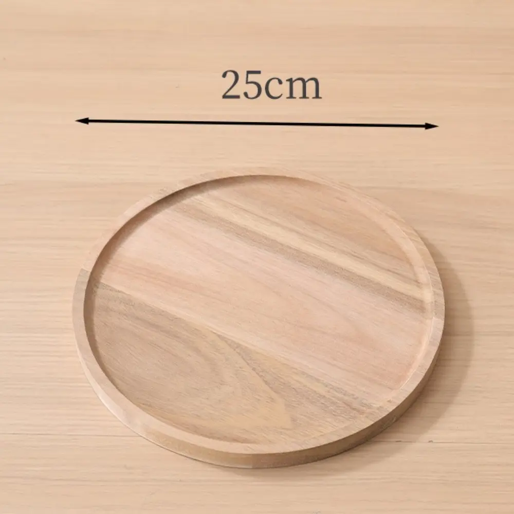 Creative Gifts Wooden Tea Tray Japanese-Style Bread Dessert Snack Plate Steak Simple Dried Fruit Plate Hotel