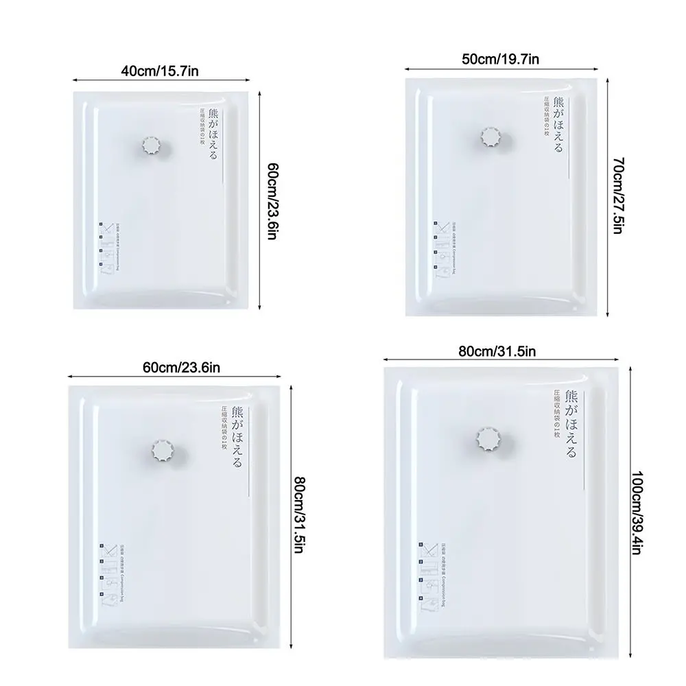 Reusable Vacuum Compression Bag Household Clothes Organizer Clothing Dustproof Cover Thickened Large Capacity