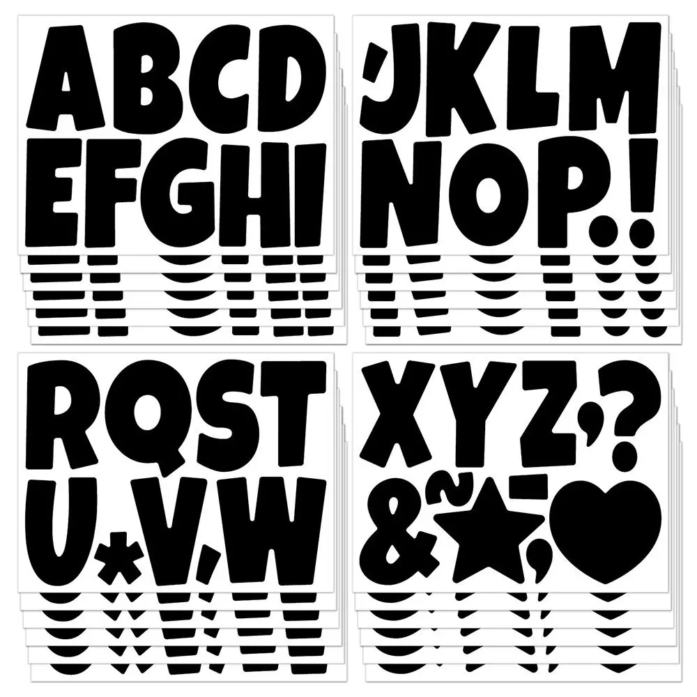 Funny 4 Inch Letter Stickers Colorful Waterproof Alphabet Stickers English Letters Vinyl Notice Board Stickers Blackboard