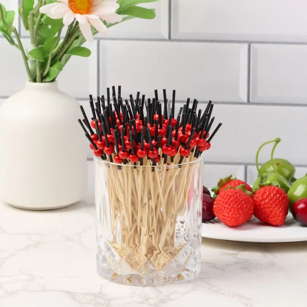 New Disposable Bamboo Pick Wooden Picnic Party Supplies Fruit Sticks Cocktail Pick Food Cupcake Fruit