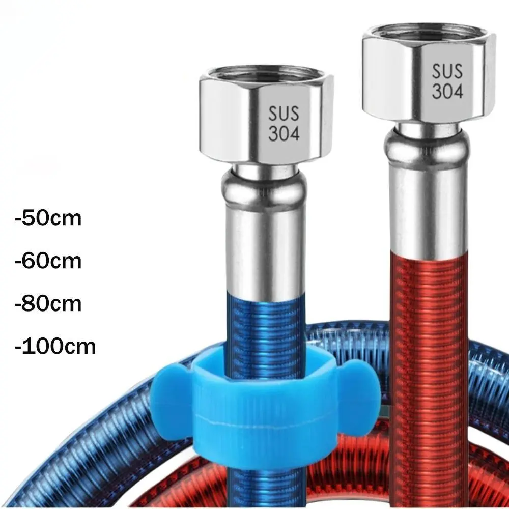 Flexible Handheld Shower Head Hose Corrugated Pipe Stainless Steel Water Heater Hose Universal High Pressure