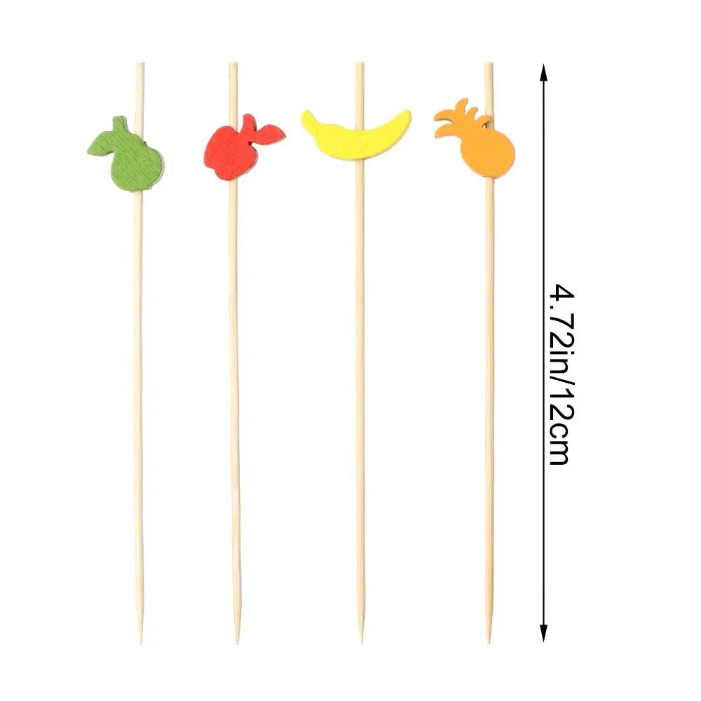 New Disposable Bamboo Pick Wooden Picnic Party Supplies Fruit Sticks Cocktail Pick Food Cupcake Fruit