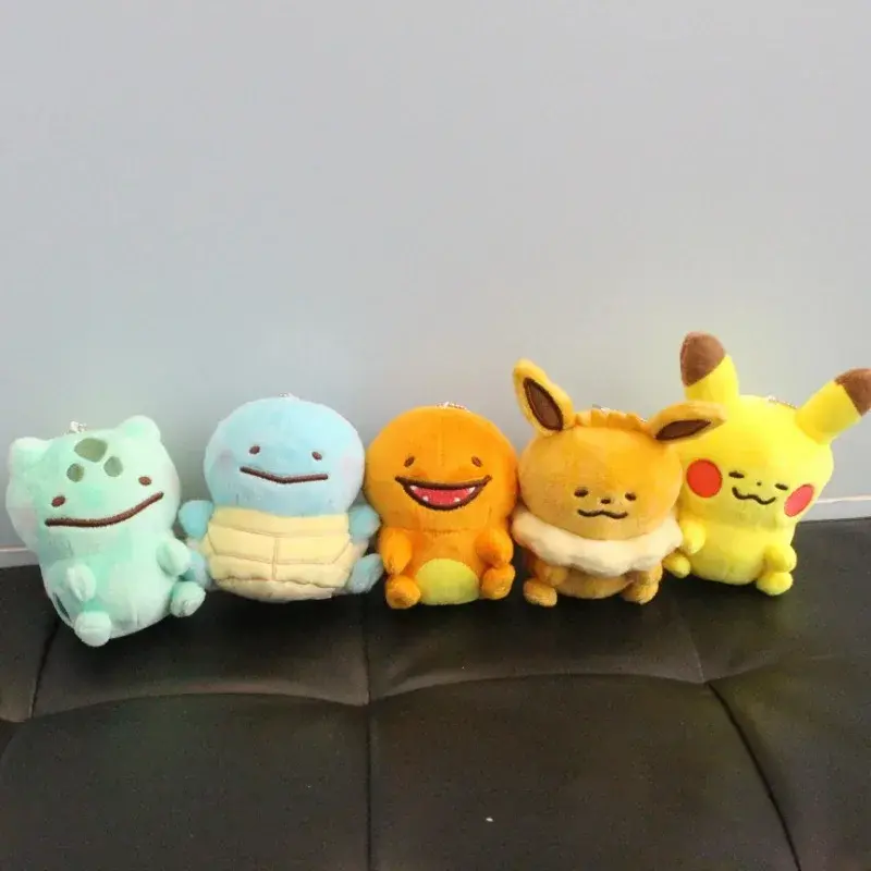 10cm Pokemon Plush Toy Anime Figure Pikachu Charizard Mewtwo Eevee Mew Lucario Gengar Stuffed Doll Pendant Toy Kids Xmas Gift