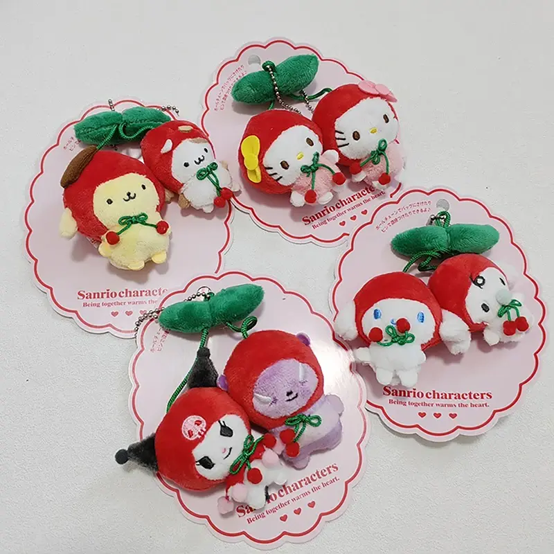 Cherry Sanrio Kawali Kuromi My Sweet Piano Hello Kitty Plush Toy Keychain Brooch Pachacco Backpack Pendant Decoration Girl Gift