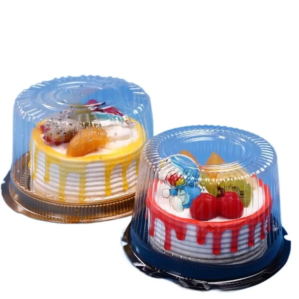 50 PCS New Disposable Cake Packaging Box Plastic Multipurpose Muffin Container Multifunctional Dessert Box
