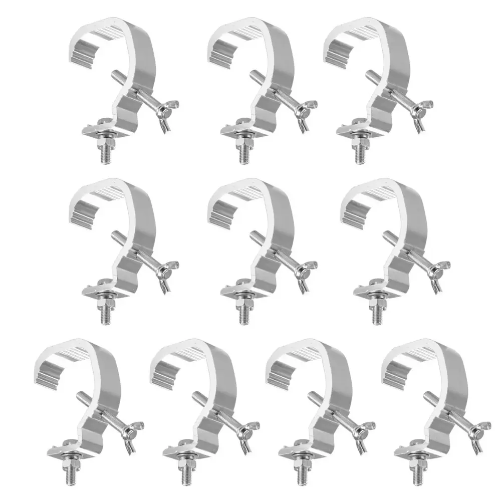10pcs/set Aluminum Alloy Stage Light Hook with Rotating Button Convenient Moving Head Lighting Security Clamp Adjustable