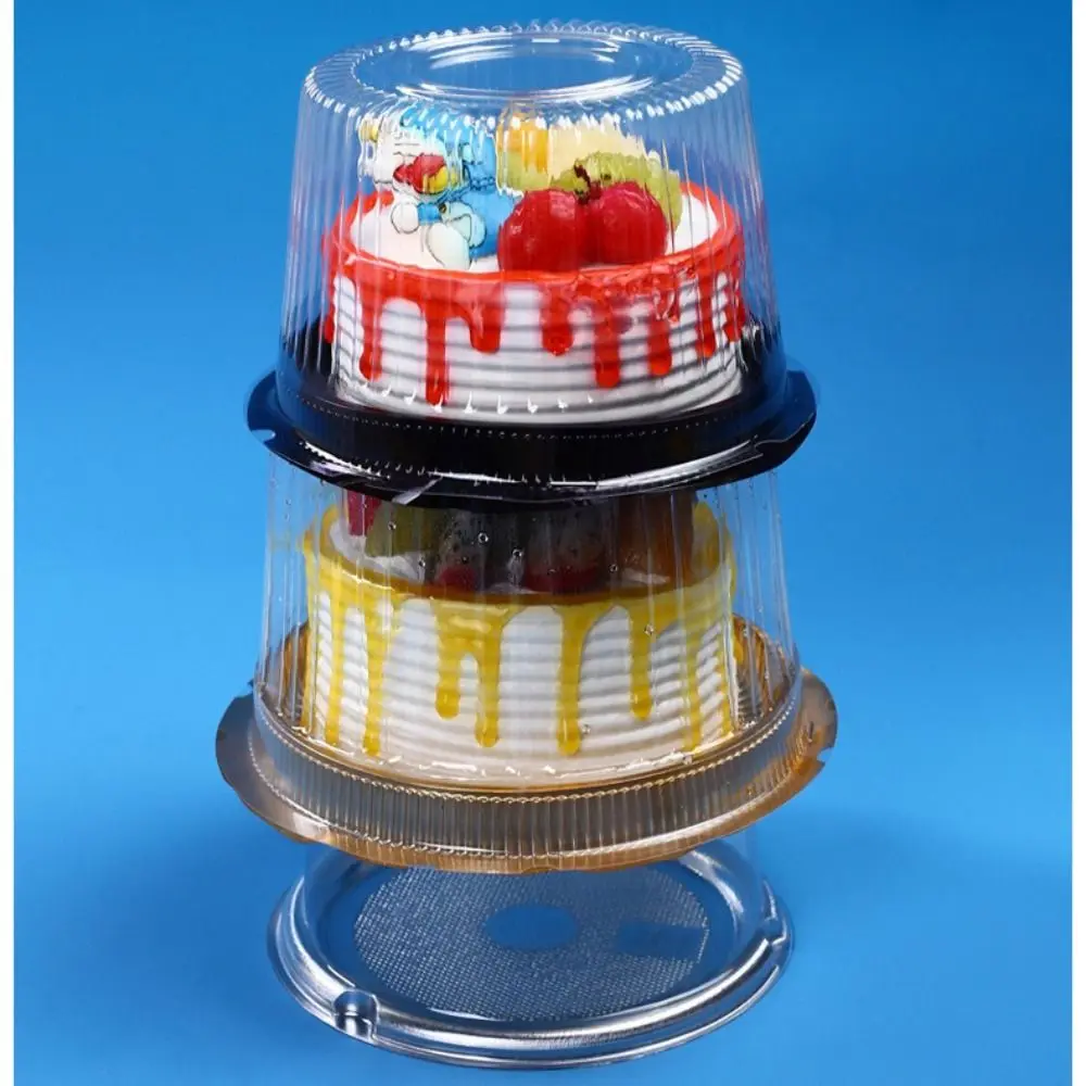 50 PCS New Disposable Cake Packaging Box Plastic Multipurpose Muffin Container Multifunctional Dessert Box