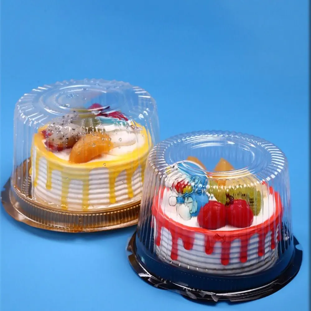 50 PCS New Disposable Cake Packaging Box Plastic Multipurpose Muffin Container Multifunctional Dessert Box