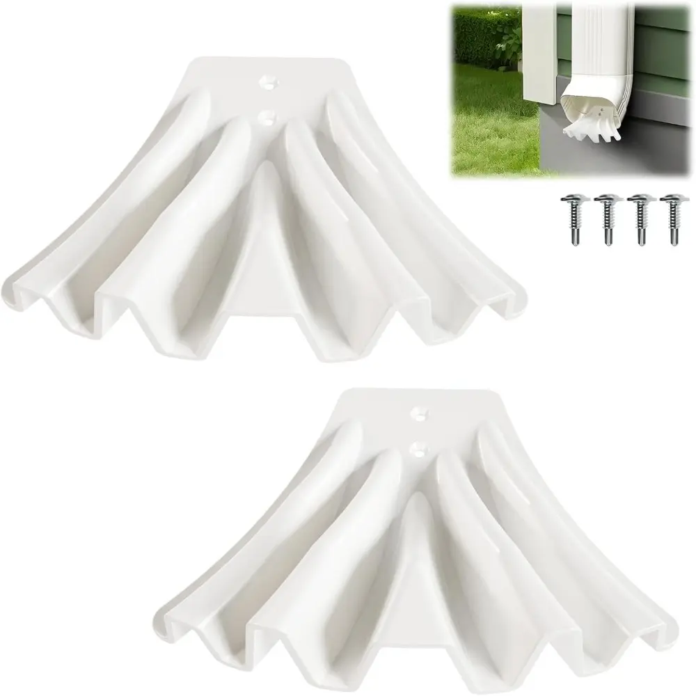 New 3"x 4" Gutter Downspout 3"x 2" Easy To Install Extension Tube Painwater Disperser Tool Quick Dispersal Rainwater Drainage