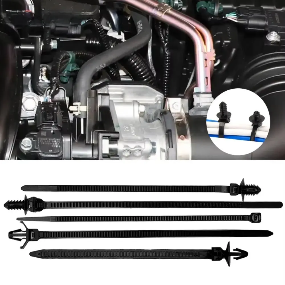 160Pcs NEW Nylon Cable Strap Assortment Heavy Duty Self Locking Push Mount Cable Reusable Adjustable Zip Ties