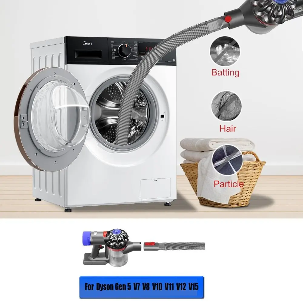 Crevice Tool Dryer Vent Lint Vacuum Attachments Lint Removal Tool Dryer Vent Cleaner Kit for Dyson V7 V8 V10 V11 V12 V15