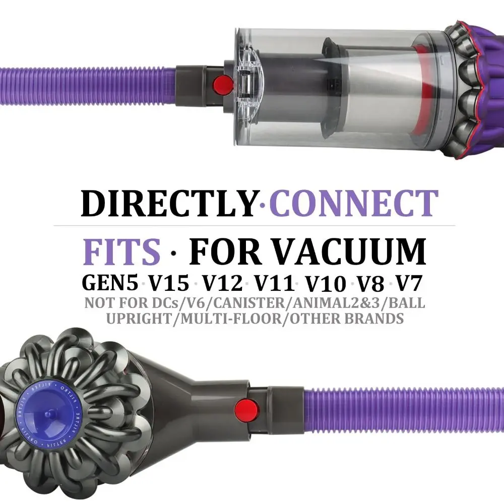 Crevice Tool Dryer Vent Lint Vacuum Attachments Lint Removal Tool Dryer Vent Cleaner Kit for Dyson V7 V8 V10 V11 V12 V15