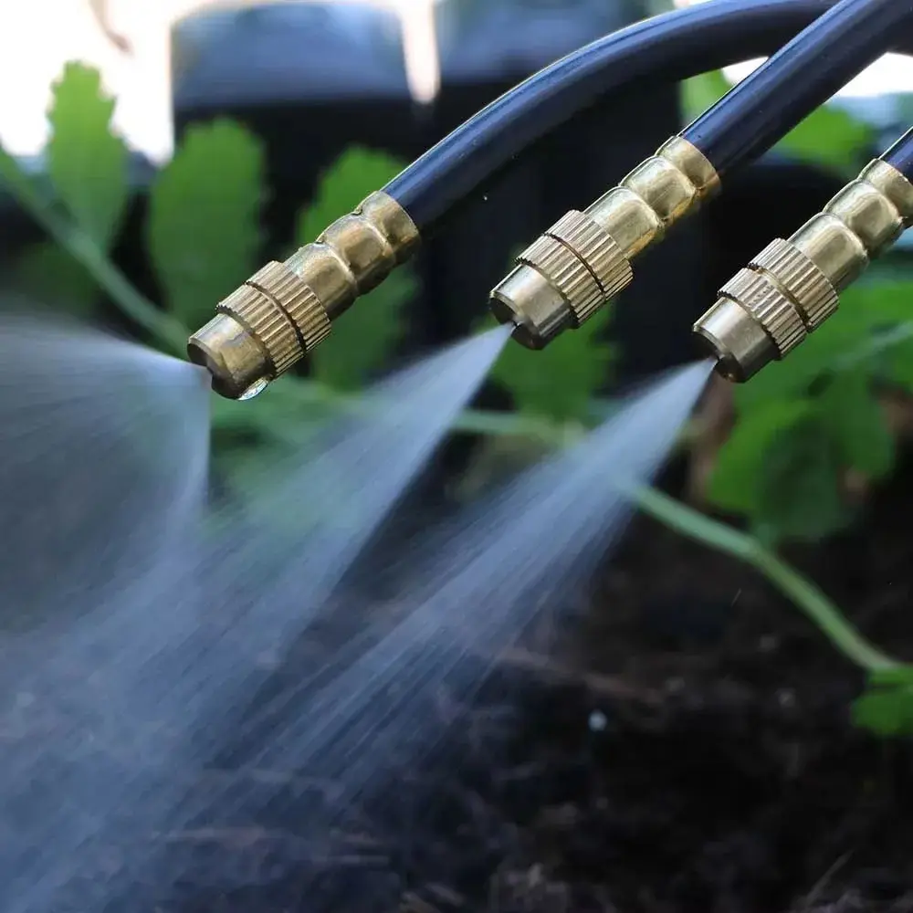 5/10pcs New 20/30/50cm Misting Nozzles 360° Free-bend Brass Atomization Sprayer 8mm Adjustable Irrigation Auto Watering