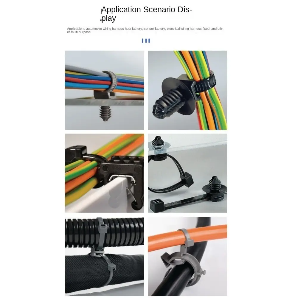 20/50/100Pcs New Nylon Cable Tie Buckle Practical 165*5mm Fastening Rings Reusable Universal Tie Holder Car Daily Repair
