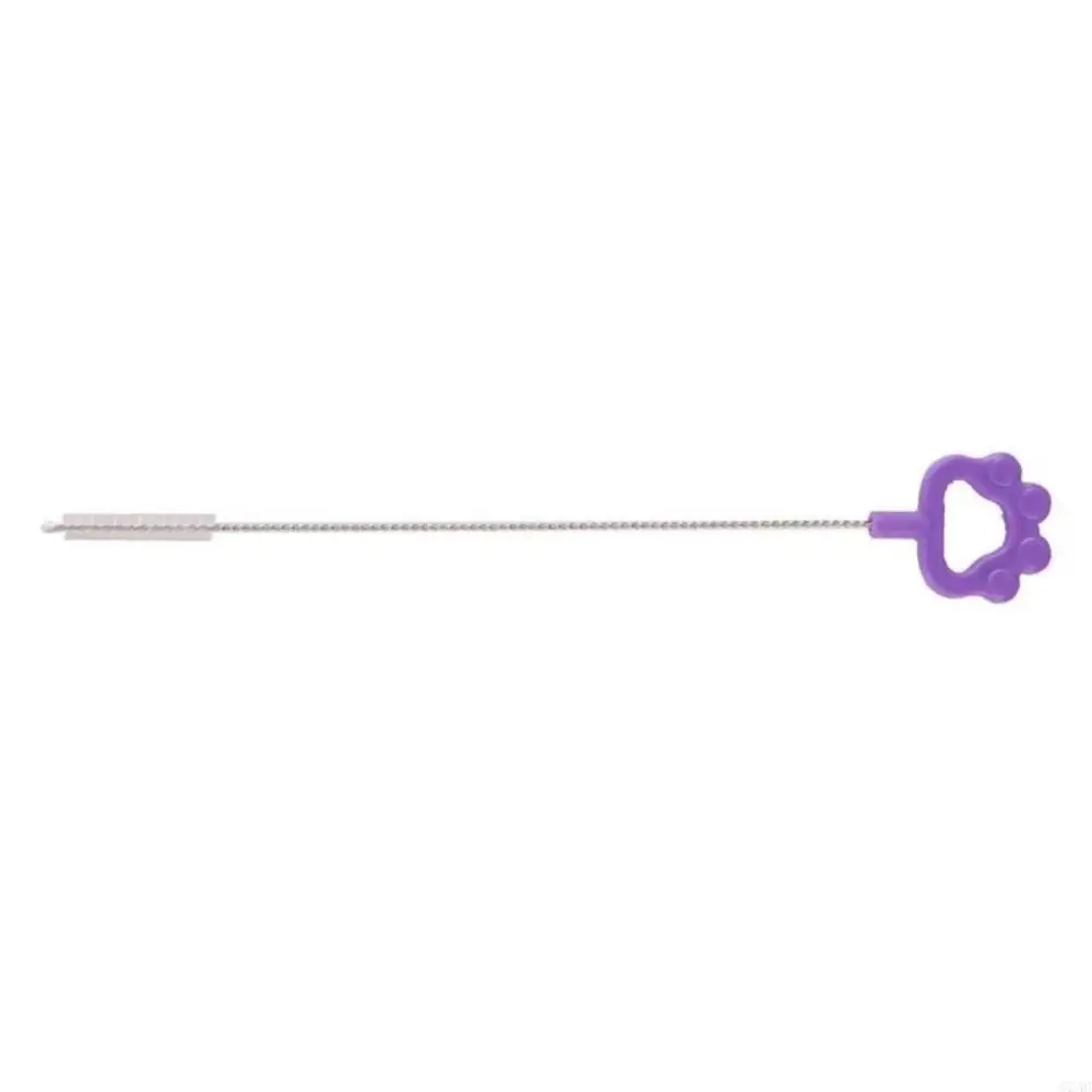 1/3Pcs Reusable Straw Cleaning Brush Bear Paw Style Household Drinking Straw Cleaner Brush Long Straw Brush