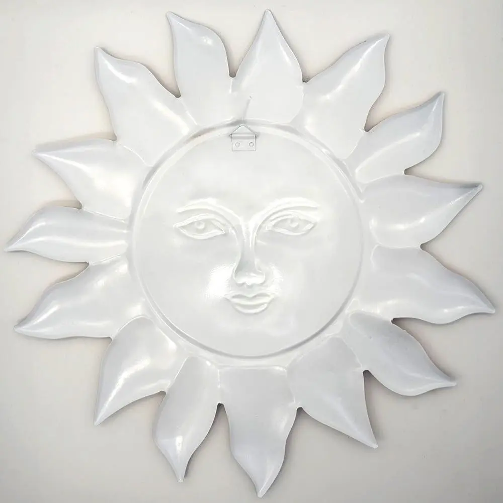 Hot Metal Sun Wall Decor Sun Flower Funny Wall Art Decoration Friendly Face Hanging Decoration Yard Patio Fence