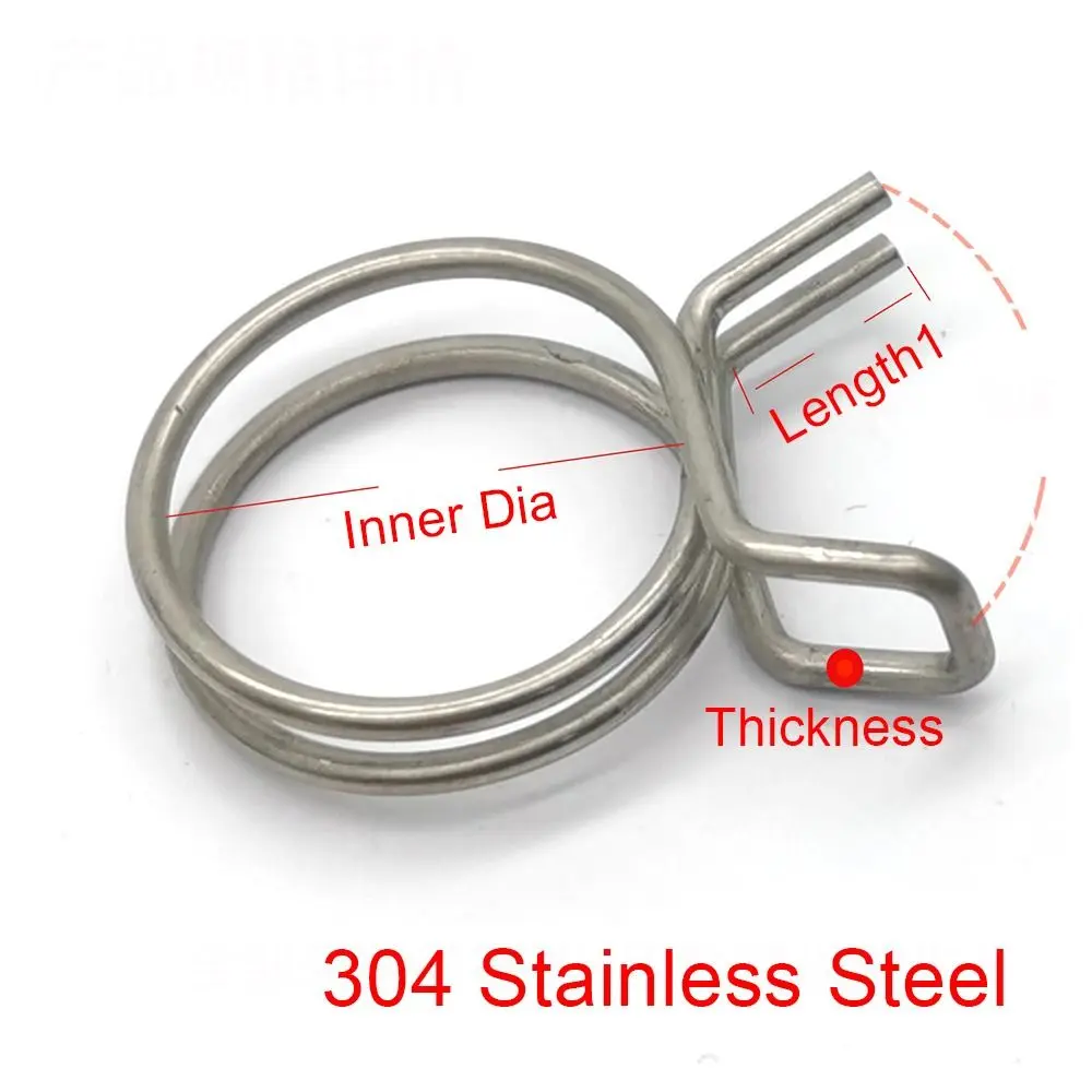 10Pcs/set Spring Clips Hose Clamp Fuel Line Sealing Pipe Clips Assortment Kit 5mm-30mm Tube Spring Clips Motorcycle Scooter