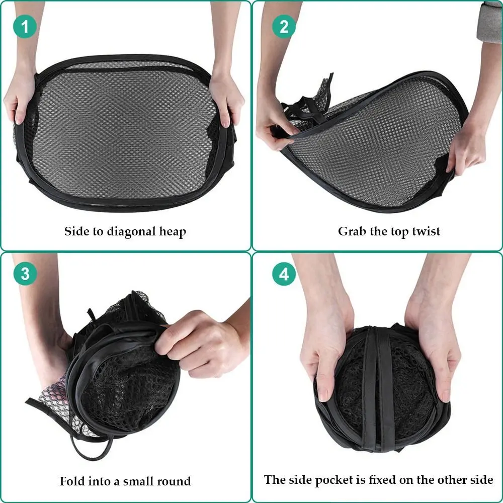 Portable Foldable Dirty Clothes Basket Breathable Mesh Clothes Storage Basket Large Capacity Easy Storage Laundry Basket