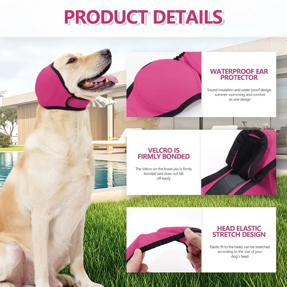 New Hearing Protection Dog Calming Earmuff Noise Reduction Shock Proof Dog Earmuffs Waterproof Dog Ear Cover Summer Swimming
