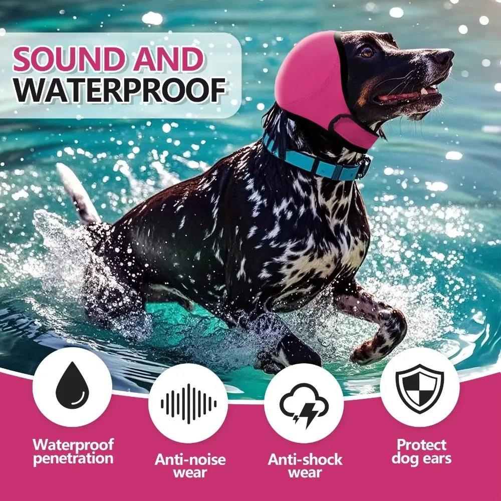 New Hearing Protection Dog Calming Earmuff Noise Reduction Shock Proof Dog Earmuffs Waterproof Dog Ear Cover Summer Swimming
