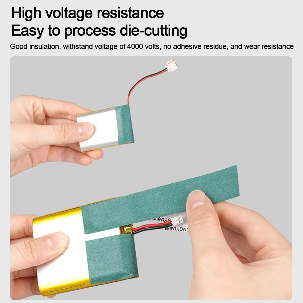 New With Adhesive Backing Lithium Battery Pack Tape 25 Meters 21700 18650 Insulation Sticker Green Battery Insulation Gasket