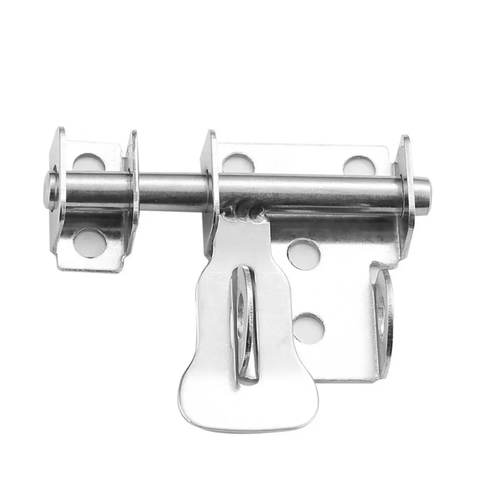 Stainless Steel Door Latch Toilet Door Lock Sliding Mechanism Sliding Bolts Latch Easy Installation Hardware Hasp Lock