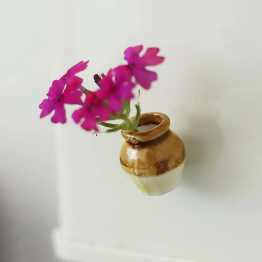 Mini Ceramic Vase Refrigerator Magnet DIY Magnet Vase Fridge Magnets 3D Vase High Quality Plant Fridge Magnet Home Decor
