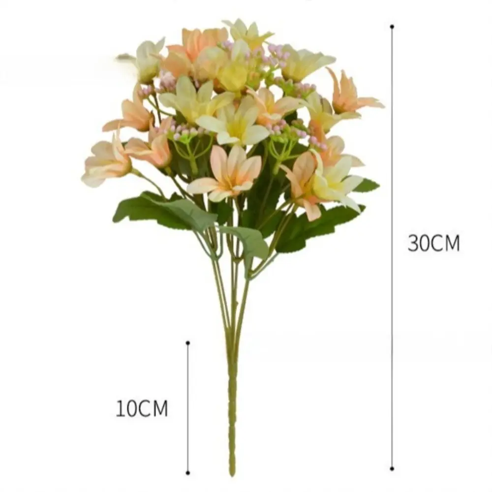 18 Heads Artificial Lily Flower Silk DIY ​​Wedding Fake Flowers​​ ​​European Style Fake Bride Flower Bouquet ​Home/Party Decor