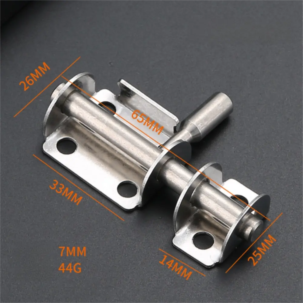 Stainless Steel Door Latch Toilet Door Lock Sliding Mechanism Sliding Bolts Latch Easy Installation Hardware Hasp Lock