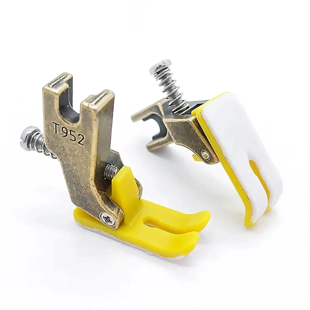 1Pcs Flat Wagon T952 Wrinkle Presser Foot Adjustable Plastic Lockstitch Presser Feet Steel Closing Sewing Machine Accessory